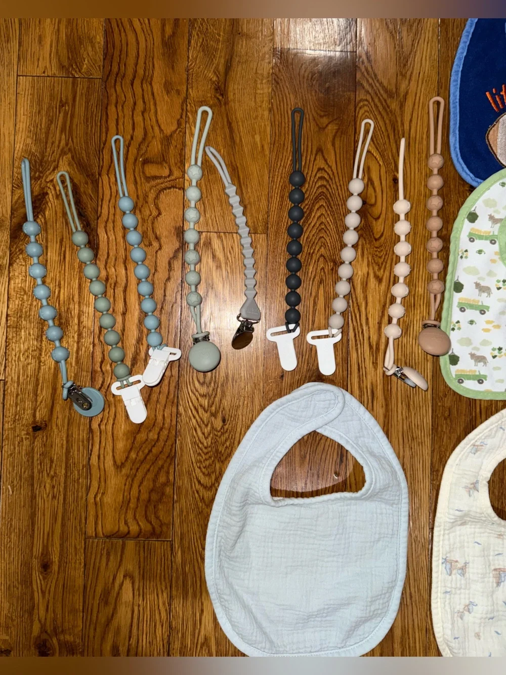 Baby Bibs and paci clips